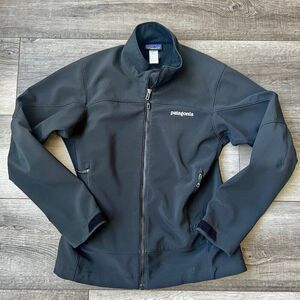 Patagonia Adze womens hybrid jacket black softshell Polartec large activewear
